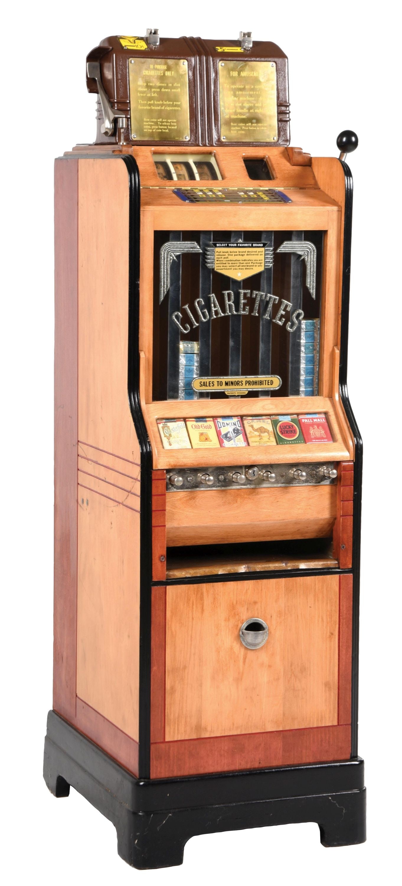 5¢/10¢ O.D. JENNINGS CIGA-ROLA FLOOR MODEL SLOT MACHINE (1 of 6)