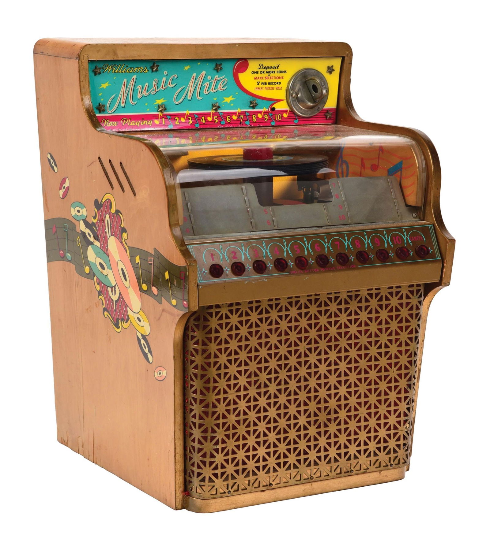 WILLIAMS MUSIC MITE 45 RPM JUKEBOX (1 of 6)