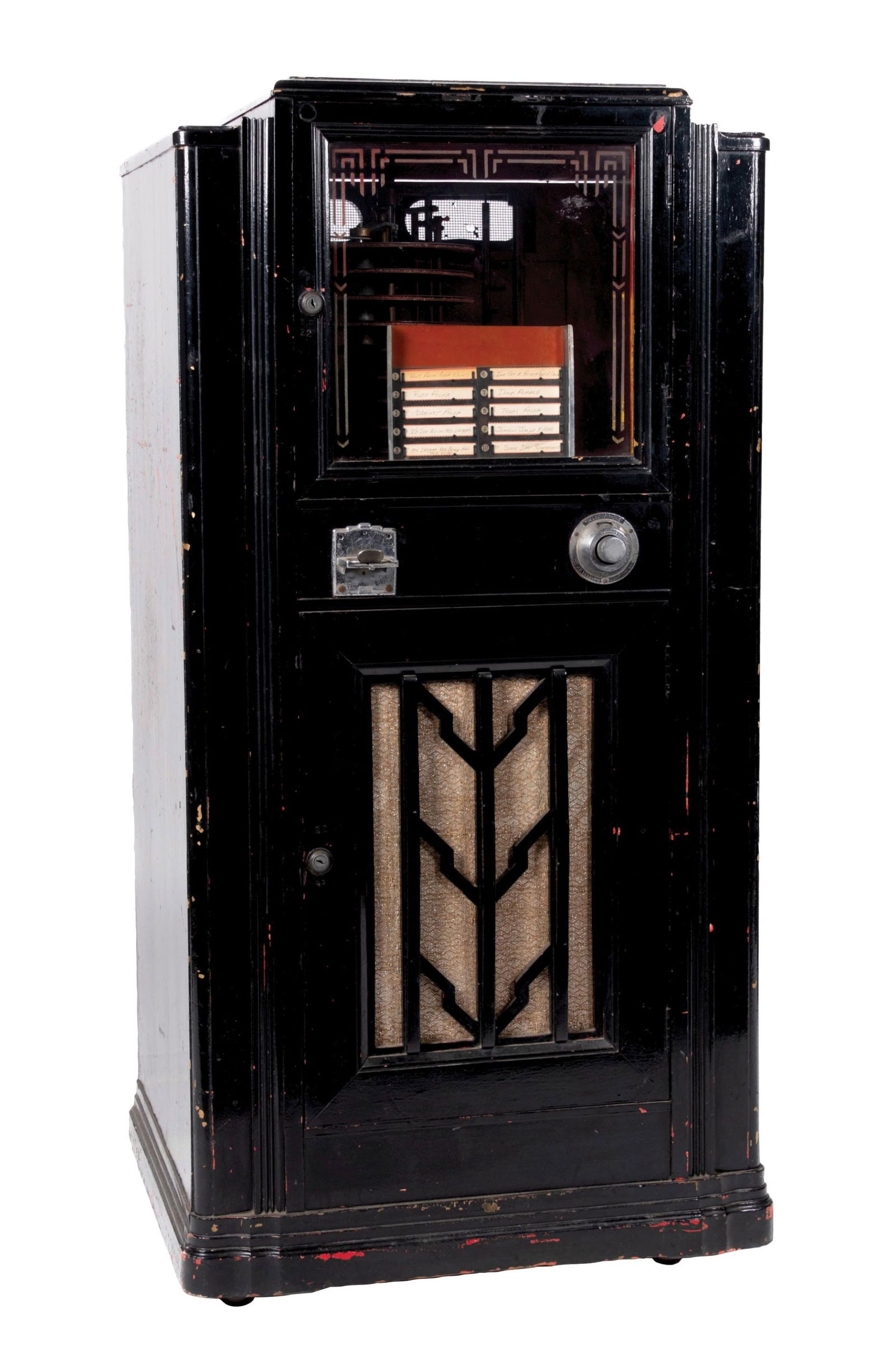 UNUSUAL EARLY JUKEBOX PLAYING 8 78 RPM RECORDS (1 of 7)