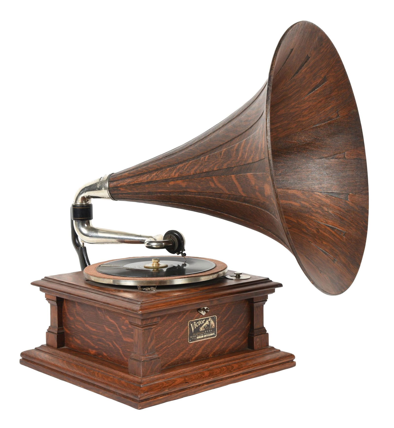 VICTOR TALKING MCH. CO. MODEL V PHONOGRAPH. (1 of 6)