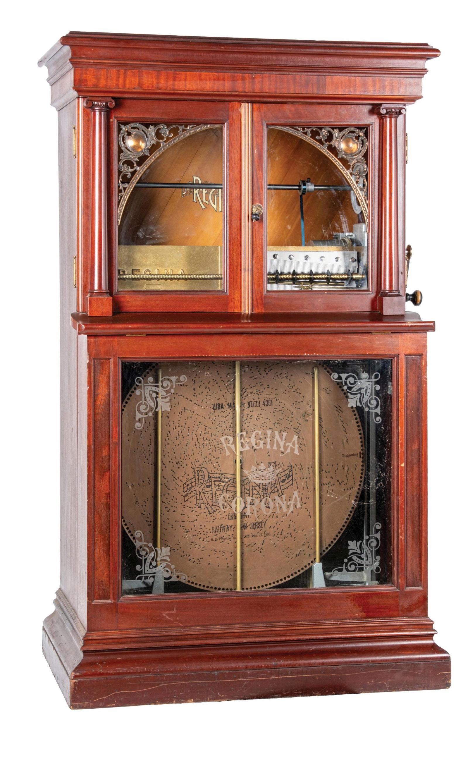 REGINA CORONA STYLE 33 ORCHESTRAL AUTO DISC MUSIC BOX (1 of 7)