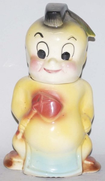 American Bisque Little Mo Cookie Jar.: This jar was produced for the Mohawk Carpet Co. All original. Very hard to find. One small hairline at rim of base. Condition (Excellent). Size 11 - 1/2" T.