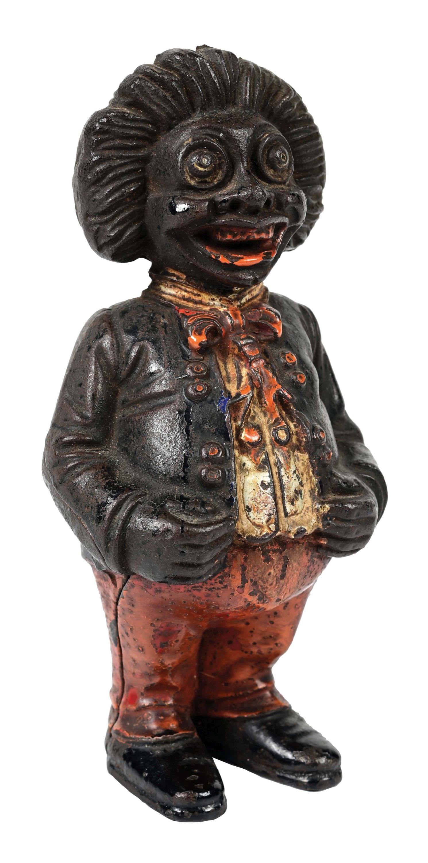 JOHN HARPER GOLLIWOG CAST IRON STILL BANK (1 of 4)