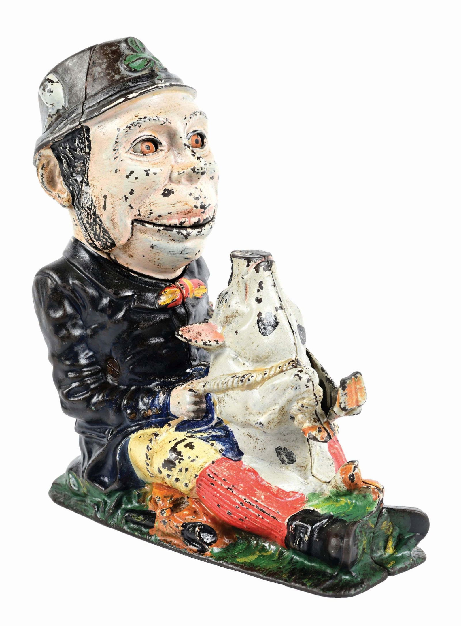 J. & E. STEVENS PADDY AND PIG CAST IRON MECHANICAL BANK (1 of 5)