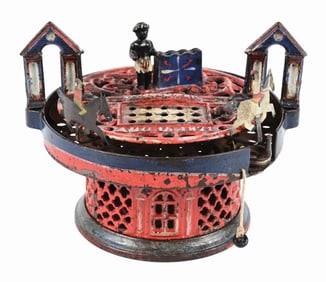 J. & E. STEVENS HORSE RACE CAST IRON MECHANICAL BANK