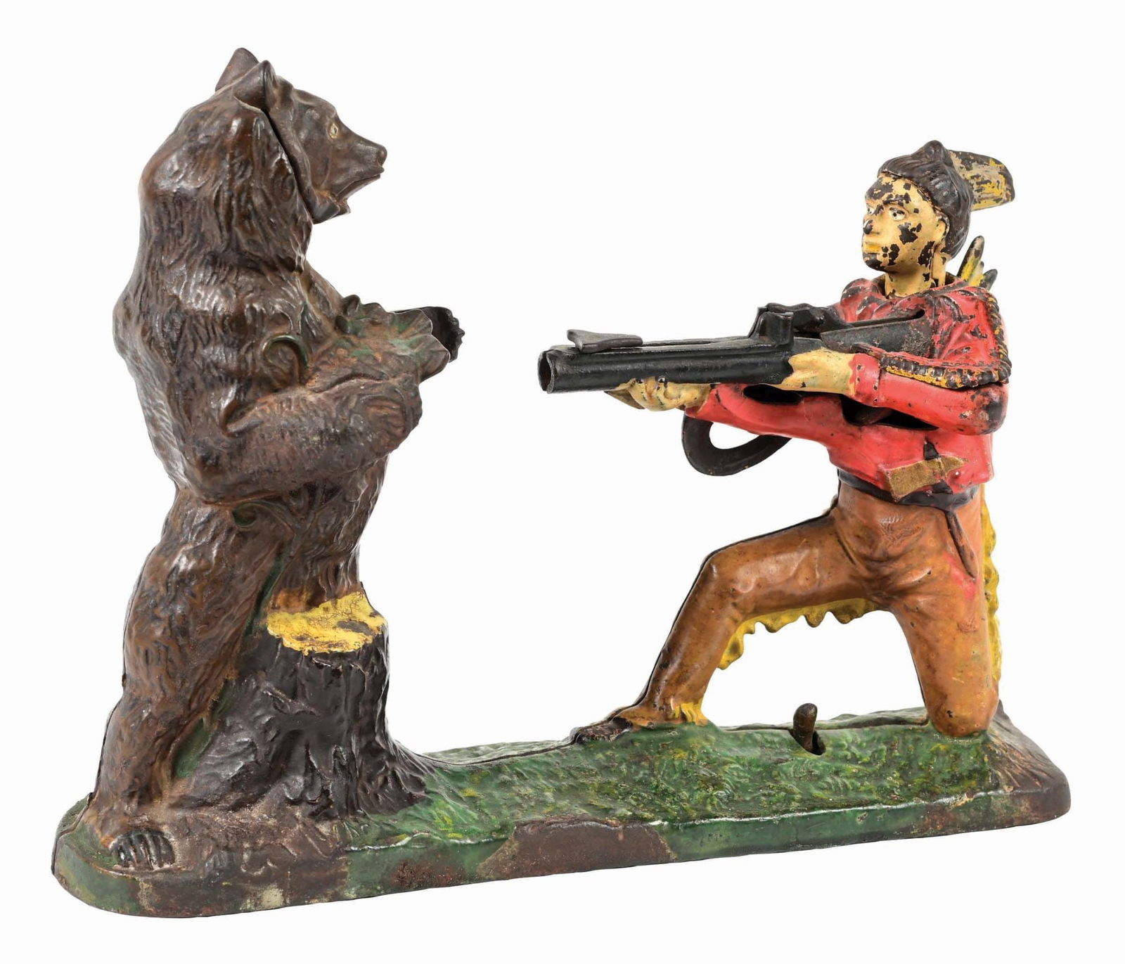 J. & E. Stevens Indian & Bear Mechanical Bank Auction