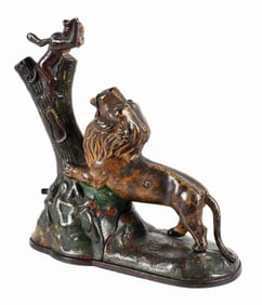KEYSER & REX LION & MONKEYS MECHANICAL BANK
