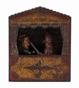 SHEPARD HARDWARE PUNCH AND JUDY CAST IRON MECHANICAL BANK