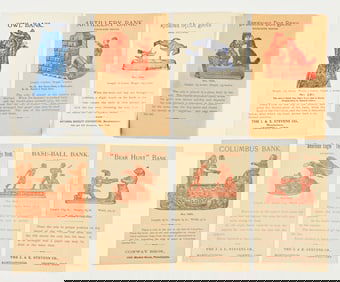 LOT OF 8: BANK TRADE CARDS