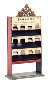 VERY EARLY GERMAN HAND-PAINTED BING TICKET-TAKER