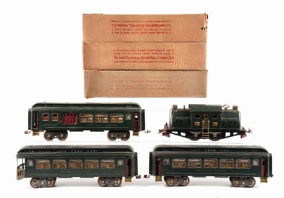 LOT OF 4: LIONEL LINES NO. 380E TRAIN SET W/ BOXES