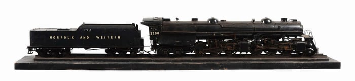 SCRATCH-BUILT NORFOLK & WESTERN STEAM LOCOMOTIVE W/ MATCHING TENDER