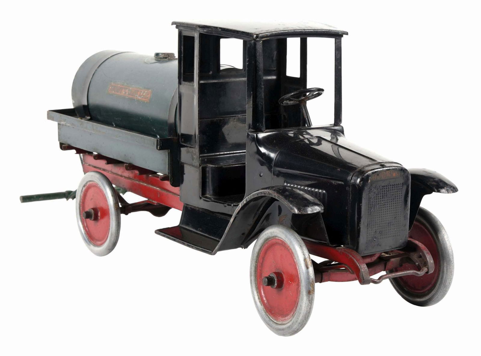 1920S BUDDY "L" PRESSED STEEL TANK LINE TRUCK (1 of 3)