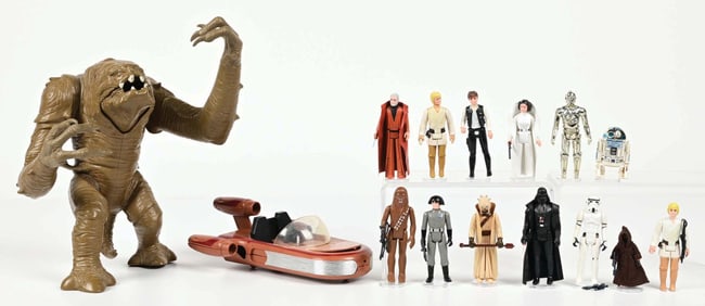 LOT OF 15: VARIOUS STARWARS FIGURES AND VEHICLE