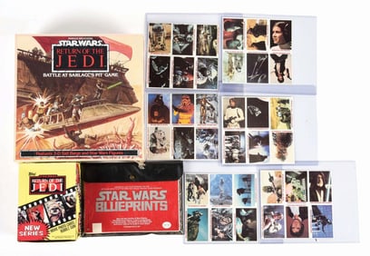 LOT OF 4: STAR WARS CARDS & GAMES