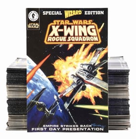LOT OF 100: STAR WARS X-WING ROGUE SQUADRON EMPIRE STRIKES BACK FIRST DAY PRESENTATION.