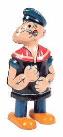 CHEIN TIN LITHO WIND-UP POPEYE MECHANICAL WALKING TOY