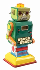 1960 JAPANESE BATTERY-OPERATED ANSWERING MACHINE ROBOT