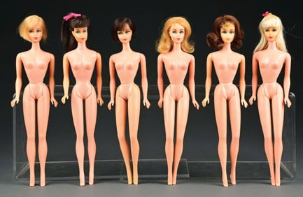 LOT OF 6: TWIST N' TURN MOD ERA BARBIES