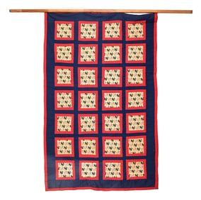 INTERESTING VINTAGE NEW YORK YANKEES QUILT