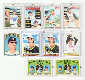 LOT OF 10: VARIOUS TOPPS MOSTLY HALL OF FAME BASEBALL CARDS