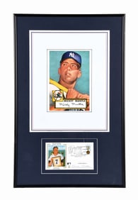 FRAMED MICKEY MANTLE AUTOGRAPHED DISPLAY