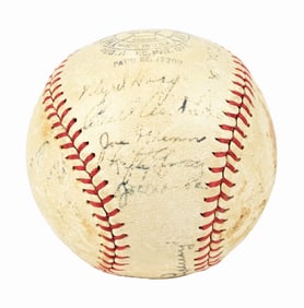 1938 NEW YORK YANKEES TEAM AUTOGRAPHED BASEBALL