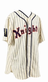 KNIGHTS #9 BASEBALL JERSEY FROM THE MOVIE "THE NATURAL" ON MANNEQUIN