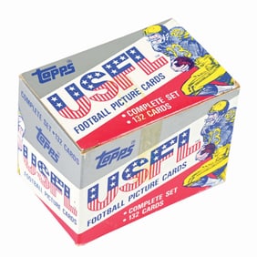 1985 TOPPS USFL FOOTBALL COMPLETE SET OF 132 CARDS IN ORIGINAL BOX