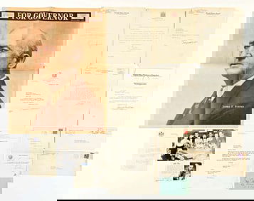 LOT OF APPROXIMATELY 15 VARIOUS POLITICAL AUTOGRAPHS & TYPED LETTERS.