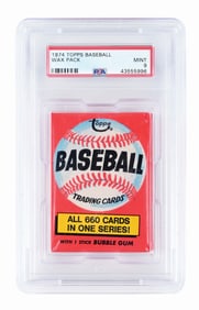 1974 TOPPS BASEBALL WAX PACK PSA 9