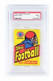 1981 TOPPS FOOTBALL WAX PACK PSA 9