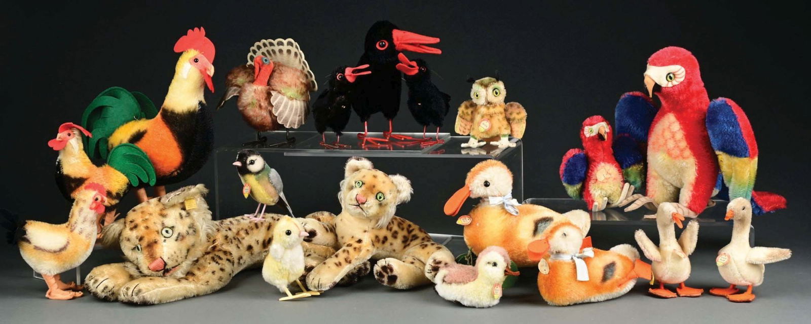 LARGE LOT OF 19: VARIOUS STEIFF STUFFED ANIMALS (1 of 1)