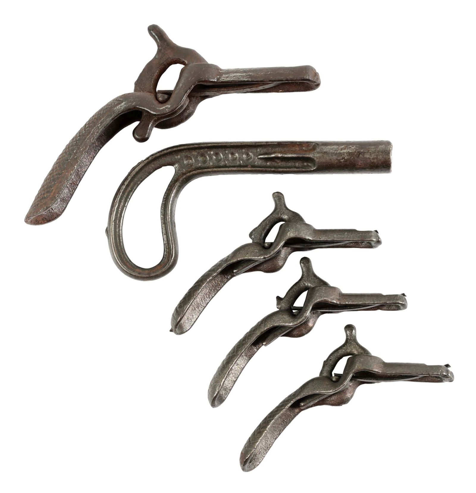 LOT OF 5: VERY EARLY SINGLE CAP PISTOLS (1 of 2)