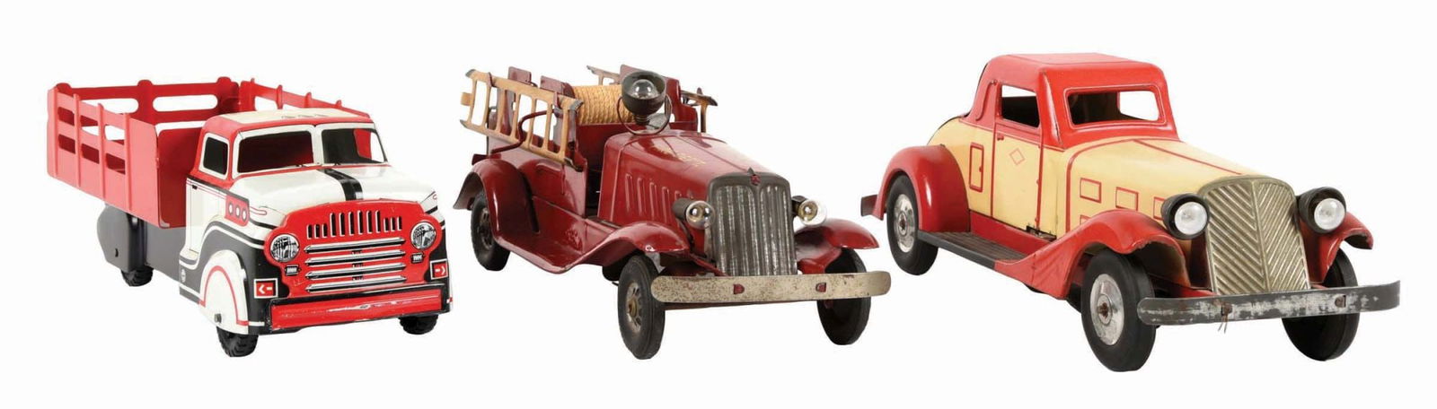LOT OF 3: VARIOUS AMERICAN-MADE TIN LITHO & PRESSED STEEL VEHICLE TOYS (1 of 3)