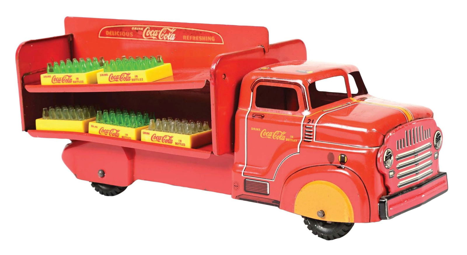 SCARCE VARIATION PRESSED STEEL METAL MARX COCA-COLA TRUCK (1 of 3)