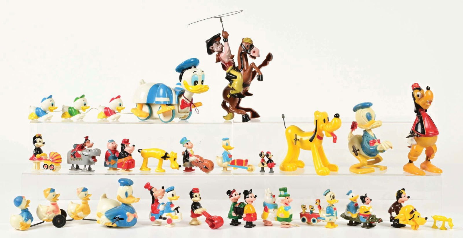 LARGE LOT OF VARIOUS PLASTIC WIND-UP PUSH & RAMP WALKER DISNEY TOYS (1 of 1)