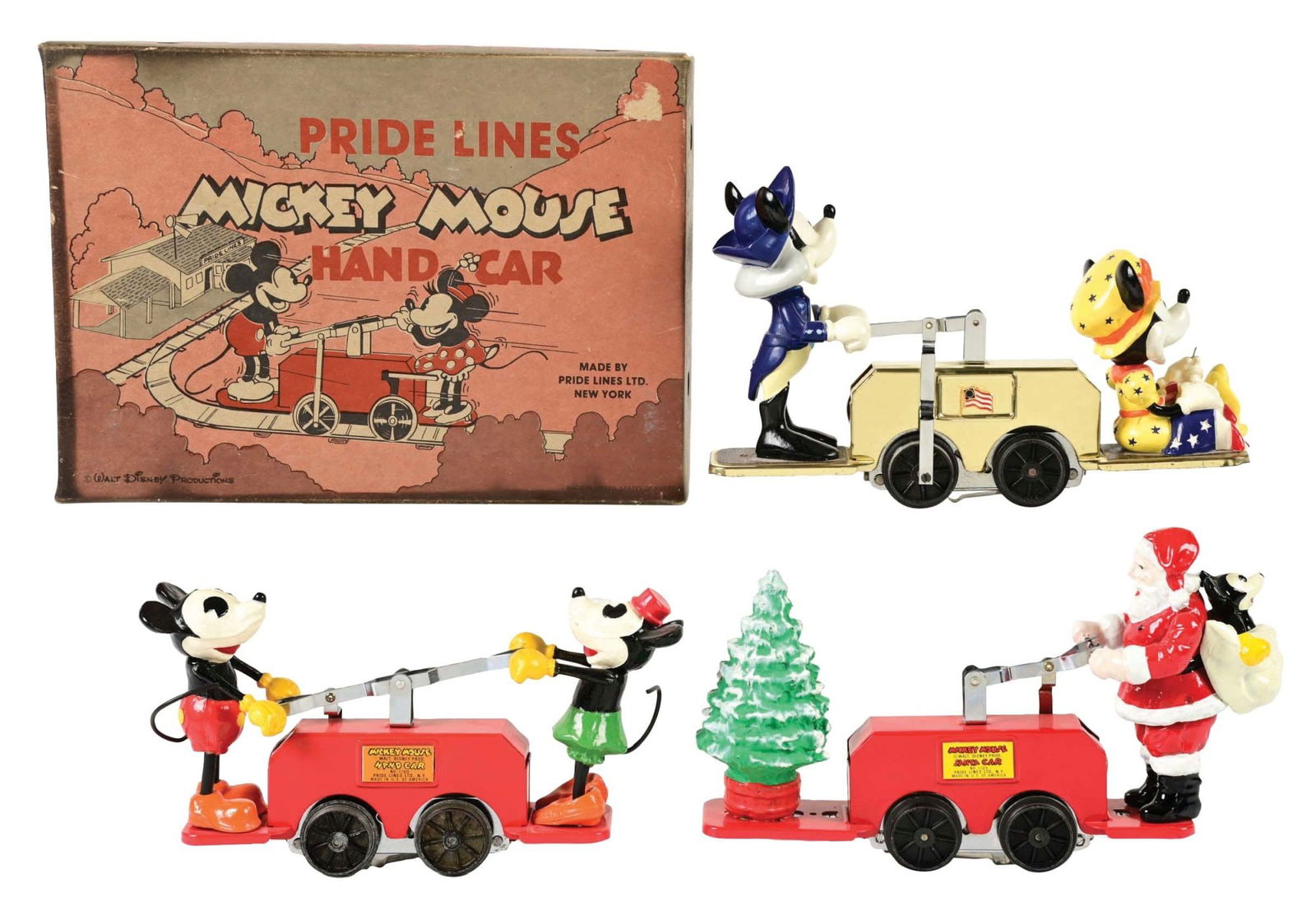 LOT OF 3: VARIOUS WALT DISNEY PRIDE LINES HAND CAR TOYS (1 of 3)