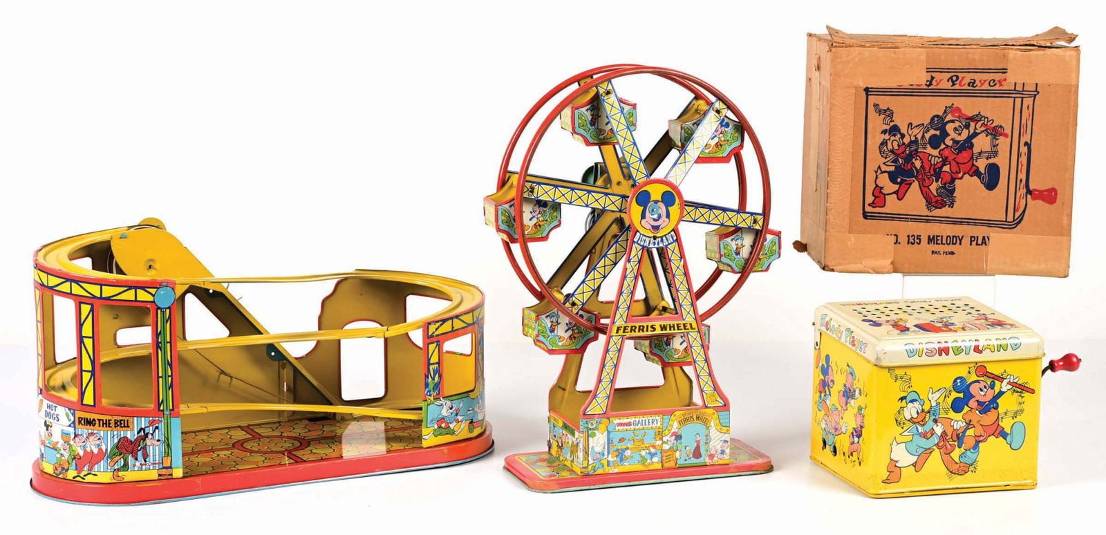 LOT OF 3: CHEIN TIN LITHO WALT DISNEY TOYS (1 of 5)