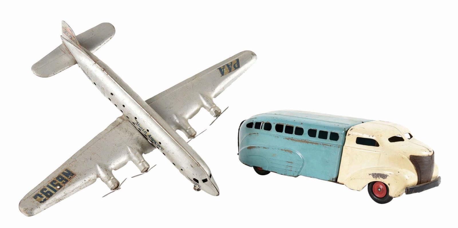 LOT OF 2: AMERICAN-MADE PRESSED STEEL MARX & WYANDOTTE VEHICLES (1 of 3)