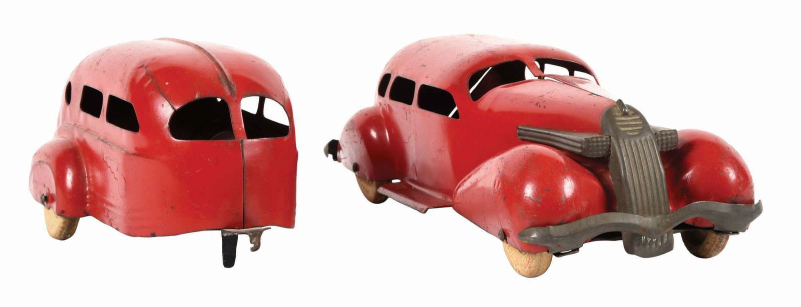 WYANDOTTE PRESSED STEEL 25" TOWN CAR W/ TRAILER (1 of 3)