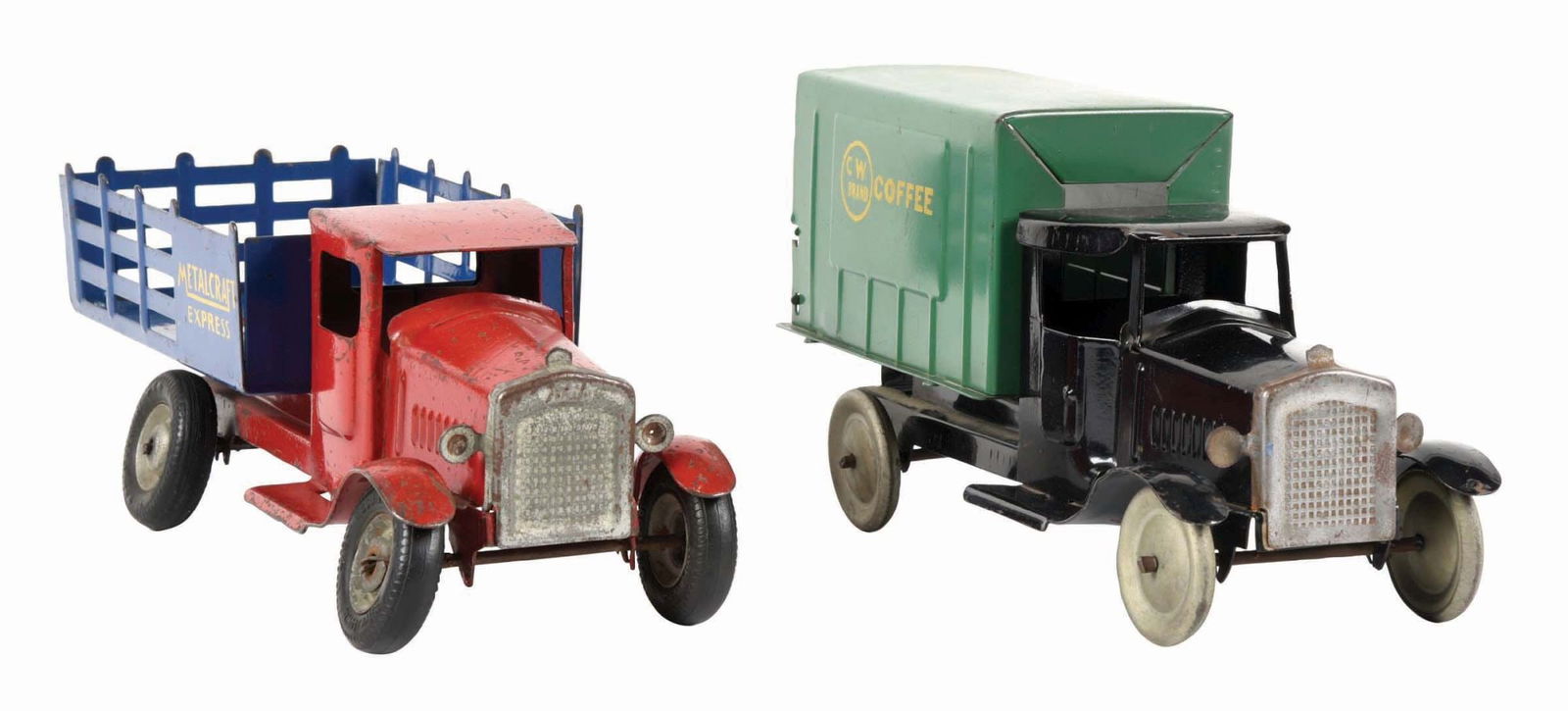 LOT OF 2: PRESSED STEEL METAL CRAFT TRUCK TOYS (1 of 3)