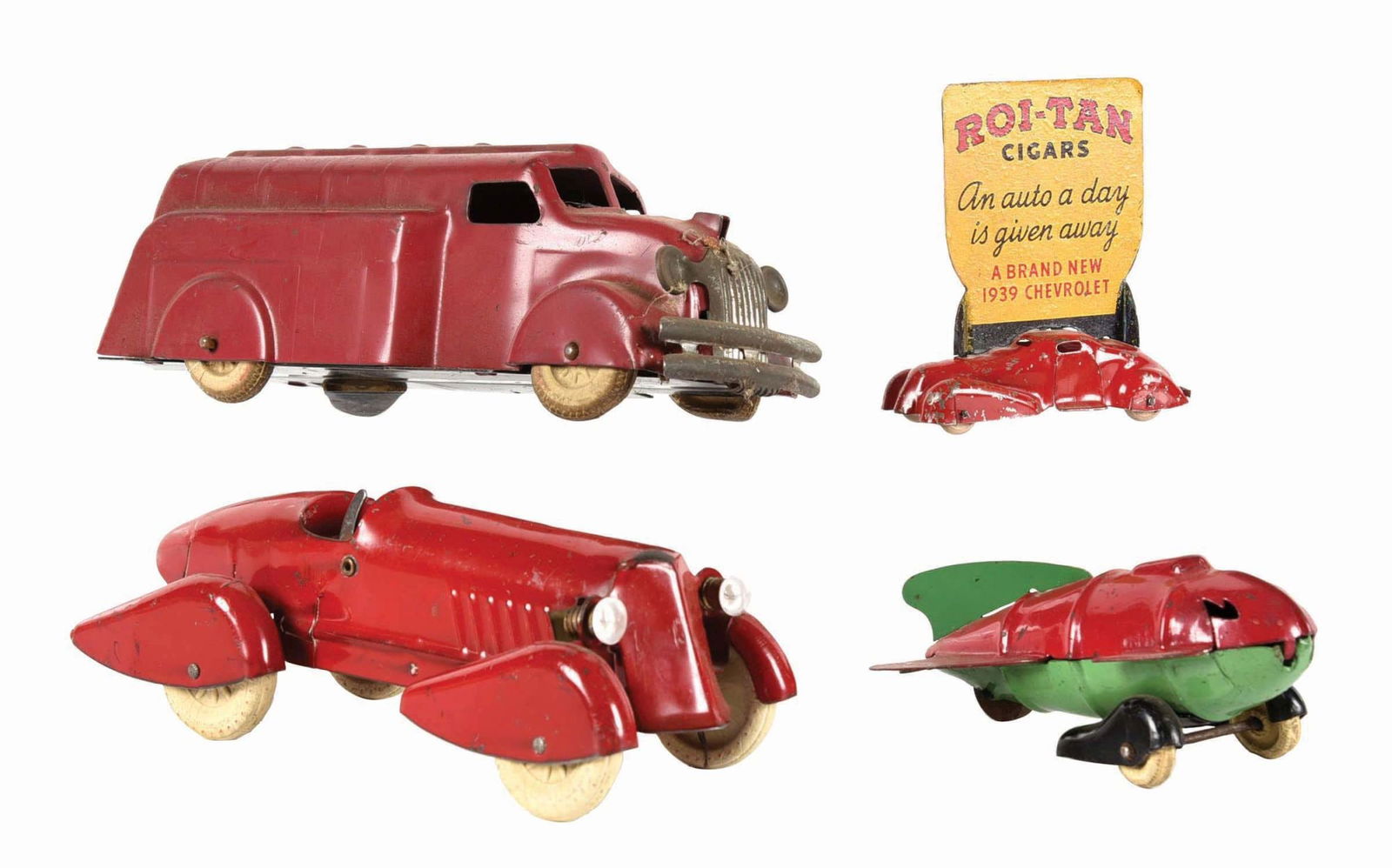 LOT OF 4: WYANDOTTE PRESSED STEEL VEHICLE TOYS (1 of 3)