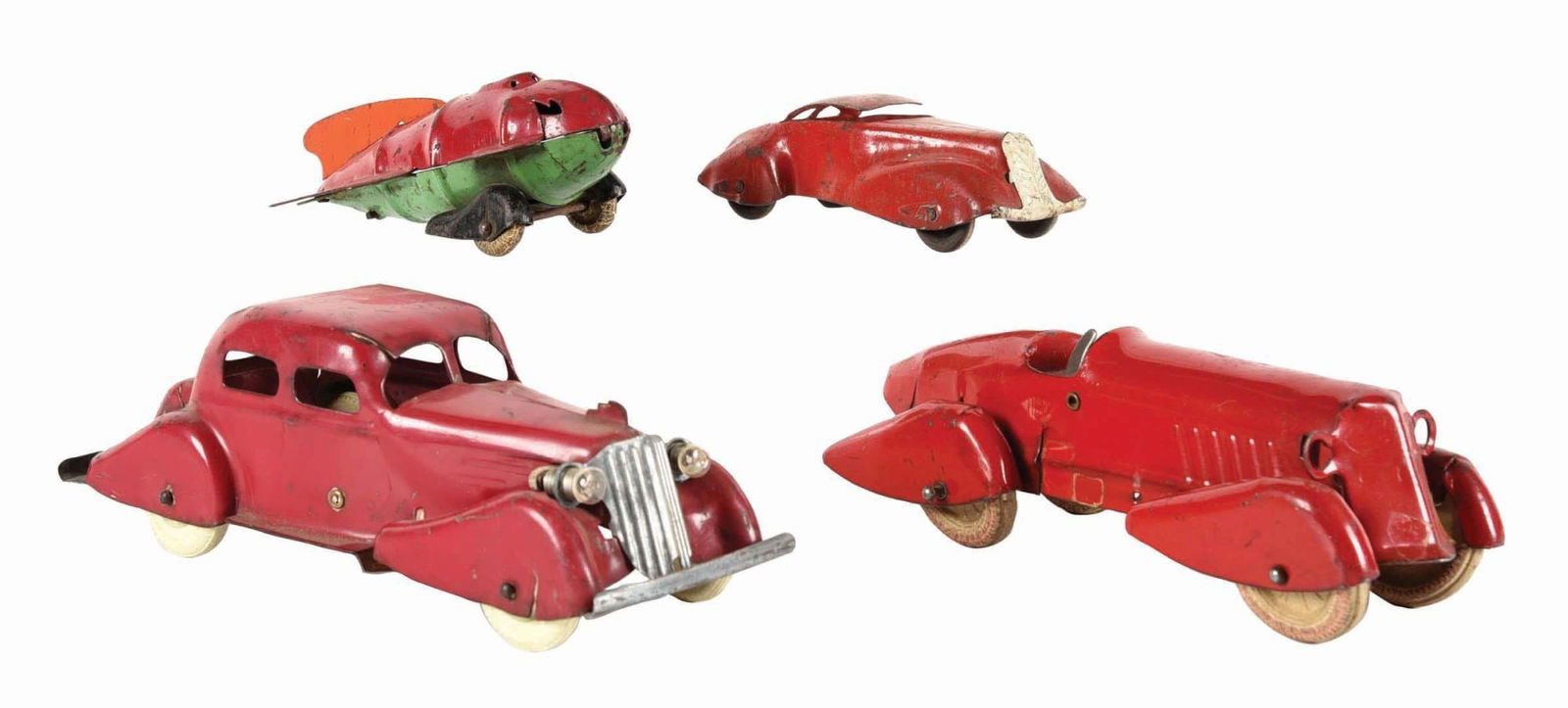 LOT OF 4: VARIOUS WYANDOTTE PRESSED STEEL VEHICLES (1 of 3)