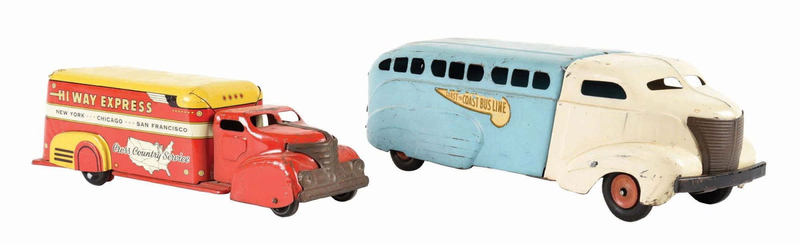 LOT OF 2: VARIOUS AMERICAN-MADE MARX & WYANDOTTE PRESSED STEEL VEHICLES (1 of 3)