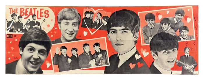 1964 DELL THE BEATLES PAPER SHEET