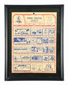 FRAMED VOGUE THEATRE MOVIE ADVERTISEMENT