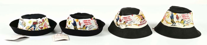 LOT OF 4: VARIOUS VINTAGE 1950S ELVIS PRESLEY HATS