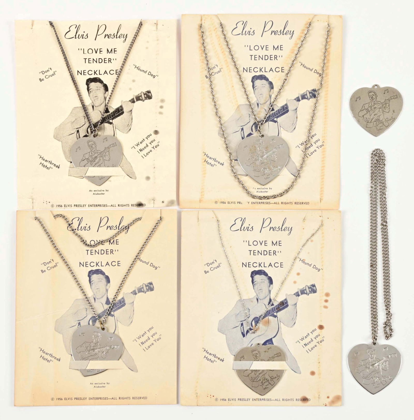 LOT OF 6: VARIOUS VINTAGE ELVIS PRESLEY NECKLACES (1 of 2)
