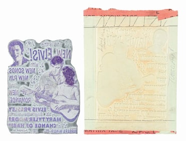 RARE ELVIS PRESLEY "CHANGE OF HABIT" METAL ADVERTISING PLATE